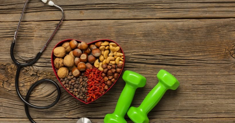 box-nuts-spices-wood-table